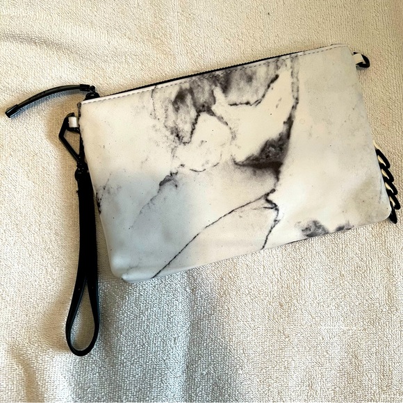 Eddie Borgo x Target white Marble Zip Wristlet Clutch pouch - Picture 1 of 6